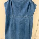 Urban Outfitters Blue Straight Neck Denim Chambray Mini Dress- Size Medium Photo 5