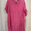 Umgee Pink Shirt Dress Photo 0