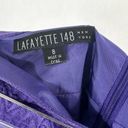 Lafayette 148  Size 8 Skirt Purple Pencil Knee Length Lined Textured Wool Silk 846 Photo 6