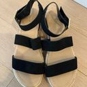 Soda Black Platform Wedge Sandals Photo 1