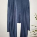 LA Made  High-Low Draped Cardigan Blue Photo 0