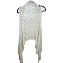 BCBGMAXAZRIA  Crochet White Womens Vest Open Front Shawl Cardighan NWT M Photo 14