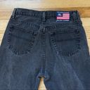 Ralph Lauren Vintage Black  Polo Jeans Flag patch, Size 10 Cropped Raw Hem Photo 5