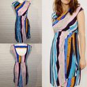 Tracy Reese Plenty by  X Anthropologie Multicolored Stripe Silk Midi Dress, 4 Photo 1