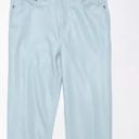 American Eagle NWOT AE Stretch Vegan Leather Super High-Waisted Straight Pant Light Blue Photo 4