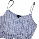 On Twelfth  size small blue embroidered crop top Photo 0