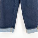 Universal Standard  Stevie High Rise Straight Cuffed Jeans 27" in Dark Indigo Photo 3