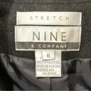 Nine West  Charcoal Grey Blazer Lined Sz 8 Zip Front 9 West Career Academia Photo 1