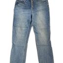 Gap  Sz 12 / 31R High Rise Cigarette Denim Blue Jean Light Indigo Wash Button Fly Photo 0