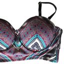 Kenneth Cole  Bikini Top Bathing Suit Adj Straps Colorful Beach Summer Sz Small 4 Photo 4