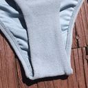 Topshop Baby Blue  Textured Front Knot Bikini Bottoms Photo 4