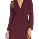 Lush Clothing Lush Elly Wrap Dress Size S Burgundy Berry Wine Photo 0