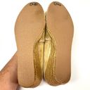 Jack Rogers Metallic Gold Canvas Palmer Espadrille Ripe Heel Wedge Size 9.5 Photo 7