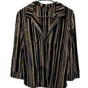 BCBGMAXAZRIA  striped button down top size L Photo 0