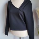 Abercrombie & Fitch , New Black Asymmetrical Stretch Ponte Knit Top Size Large Photo 5