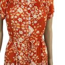 Abel the label  Rustica Floral orange hi-low midi dress Off Shoulder Ruffle Small Photo 6