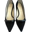 Butter Italy Black Vintage Textured Velvet Kitten Heels Pumps Size 7.5 Women's Photo 8