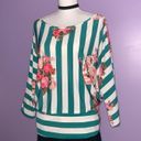 ee:some NEW Boutique Striped Floral Off Shoulder Top Photo 3