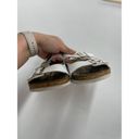Birkenstock  Sandals Womens 38 (7) White Birko Flor Slip On Shoes Leather Upper Photo 3
