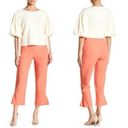 Romeo + Juliet Couture  Split Cuff Crop Pants Coral Flat Front Trouser Photo 1