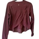 Lululemon  Quick Pace Long Sleeve Dark Adobe Burgundy Size Small/Medium Photo 0