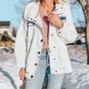 CAbi  Women’s Drew Fade Wash Light Blue Oversized Denim Jacket Photo 1