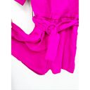 Black Halo  Maricopa Vibrant Pink Puff Sleeve Belted Mini Dress Size 4 Photo 2