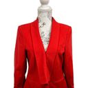 Bardot Revolve  Red Cropped Blazer Shawl Collar Cuffed Sleeves Sie 10 NWT Photo 1