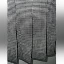 Anne Klein Ann Klein Black & White Plaid Check Pleated Hem Knee Length Belted Skirt Sz 10 Photo 2