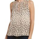 Joie  Corie Leopard Print Sleeveless Silk Tank Blouse Size Medium Photo 0