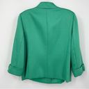 Tahari  Blazer Size 16 Green Mandarin Style Metal Button Photo 9