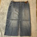 Ralph Lauren Lauren Jeans Co  Denim Patchwork Maxi Skirt Y2K Photo 6