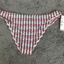 Topshop Pink White Grey Checkered Gingham Ruffle Hip Bikini Bottoms NEW Photo 2