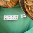 Joan Rivers  Grass Green Tunic button Shirt Blouse M Photo 4