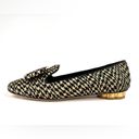 Salvatore Ferragamo  Sarno Bow Embellished Raffia Low Heel Loafers US 5 - EU 35.5 Photo 3