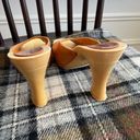 Candie's Vintage 80s Candie’s Candie Heeled Mules Shoes Tan 8 Photo 6