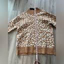 Loft NWOT  L Tan Animal Print Knit Sweater Photo 5