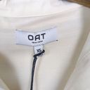 OAT New York Pale Yellow Contemporary Ruched Button Front Blouse Size XS Photo 7