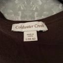 Coldwater Creek  Brown Silk Blend Gathered Cardigan Sweater - Size Large (14-16) Photo 3