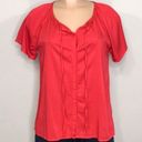 Michael Stars  red peasant top. Runs like a small. New Photo 1