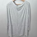 Free People WE THE  | Heather Gray Oversized Shirt Top Lightweight | Size Medium Photo 3