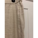 J.Jill  Linen Stretch Pants Womens Large Wide Leg Tan Elastic Waist Pockets Photo 1