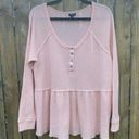 Torrid Brished Waffle Henley Babydoll Top Sz 1 / 1X Photo 6