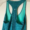 Lululemon  Racerback Tank Teal with Yoga Spellout Print Size 8 Photo 3