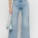 Reformation Wilder High Rise Wide Leg Cropped Jeans in Tenaya Destroyed Hem NWT Photo 0