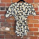 Modcloth  Poema large floral tie-waist blouse, size XS Photo 2