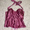 Frederick's of Hollywood  Pink Halter Top Corset Size 38 Photo 0