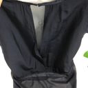 Ro & De  Navy Blue Blouse Sheer V Wrap Open Back Size S Women’s Photo 5