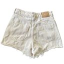 ZARA  High Waist Cut Out White Denim Shorts Sz 4 Photo 1