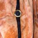 Genuine Vintage Avon Black & Gold Tone Rhinestoned Bezel Women's Wrist Photo 1